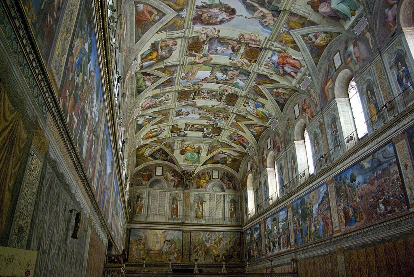 Michelangelo's ceiling frescoes featuring the Creation of Adam